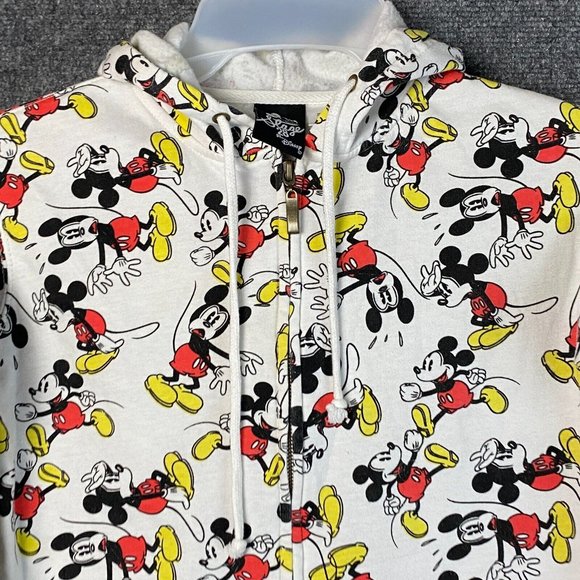 Stage 28 by Disney Mickey Mouse Hoodie Small Women's Full Zip Drawstring - Picture 2 of 7